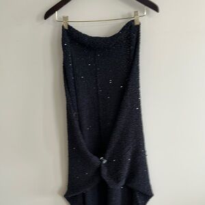 Elegant Black Knit Skirt